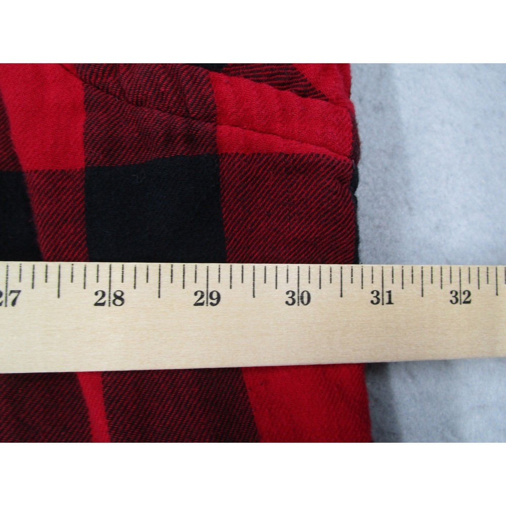 Ralph Lauren Mens 3XB Red Black Buffalo Plaid Button Down Flannel Shirt Big Tall - Picture 7 of 11